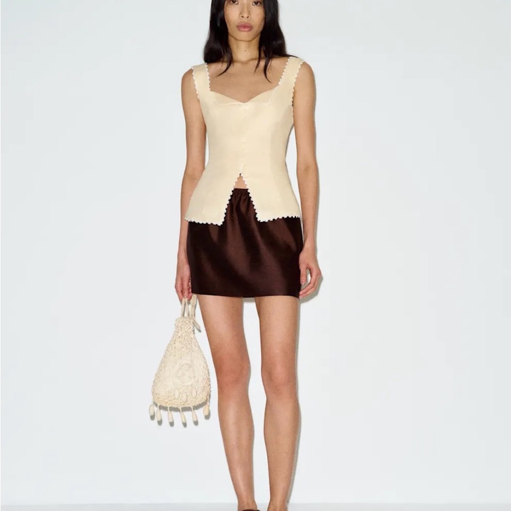 Reformation Viola Linen Top